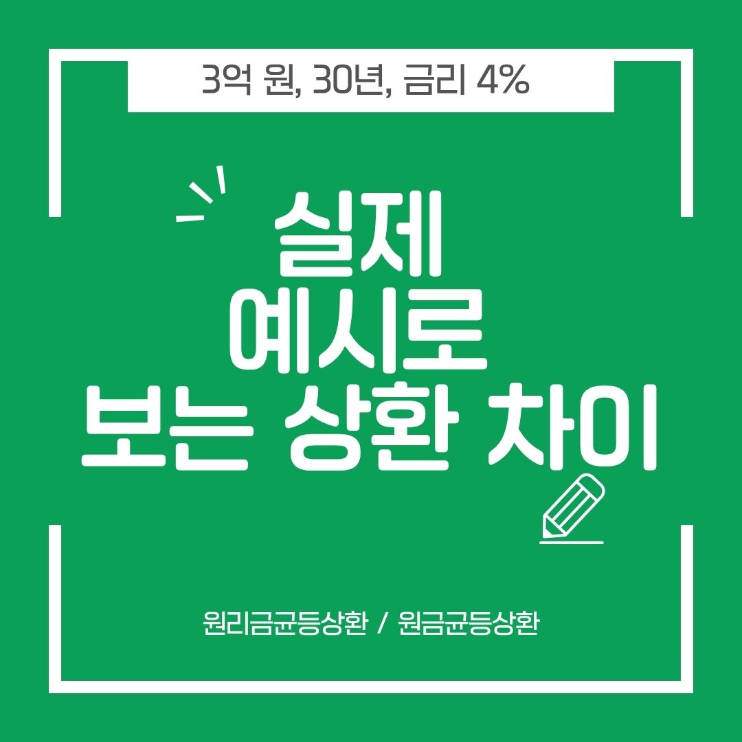 원리금균등상환과 원금균등상환