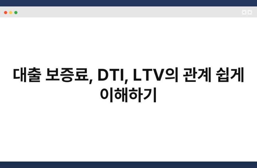 대출 보증료, DTI, LTV의 관계 쉽게 이해하기 4